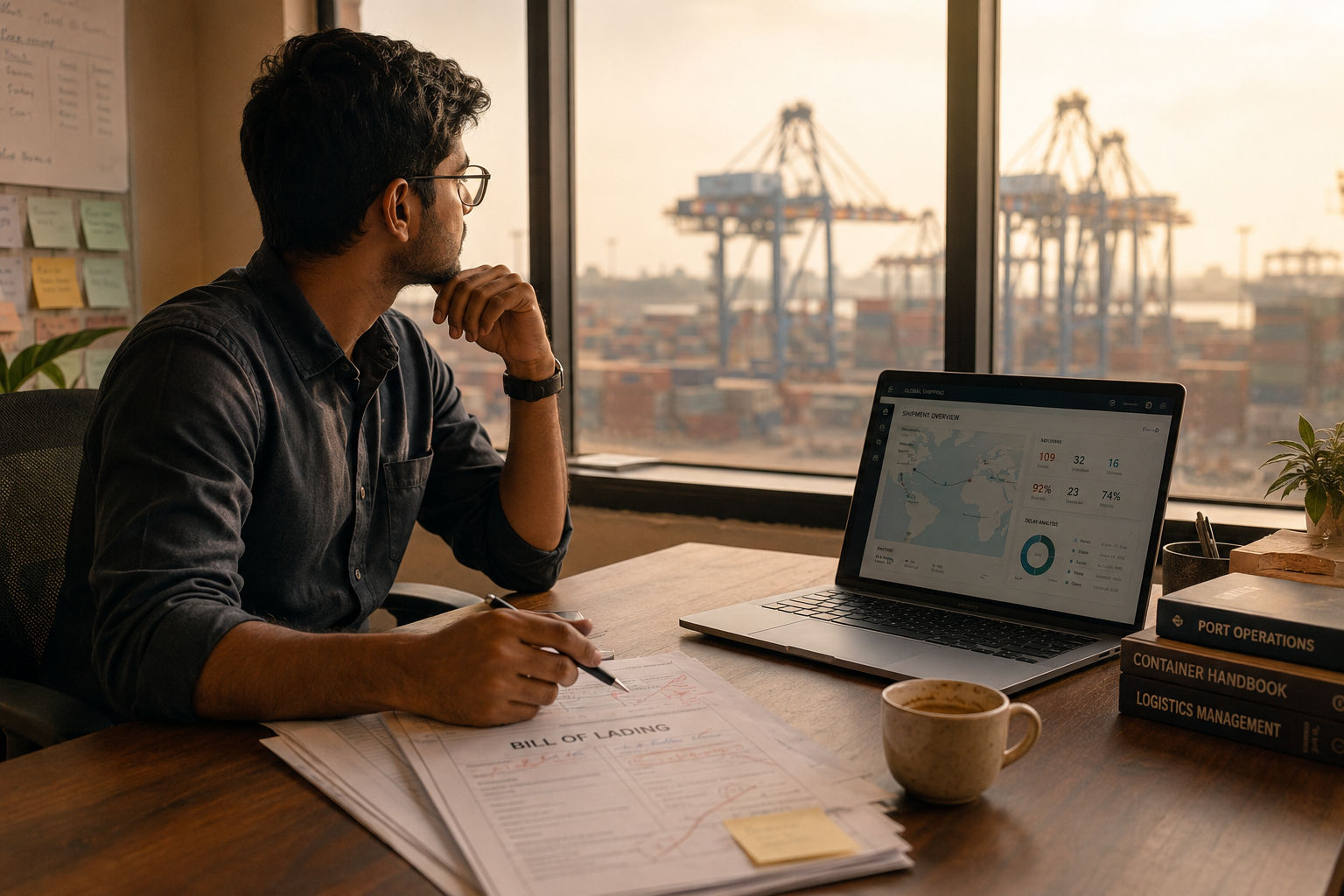 Trade analytics dashboard with charts and KPIs